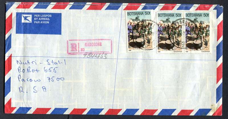 Botswana - "Maxi" Size Registered Cover