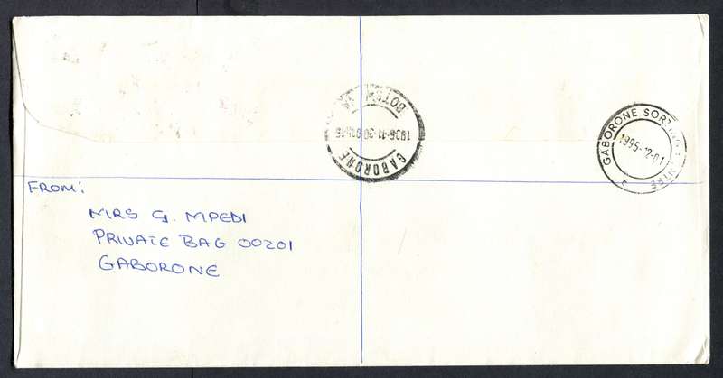 Botswana - "Maxi" Size Registered Cover