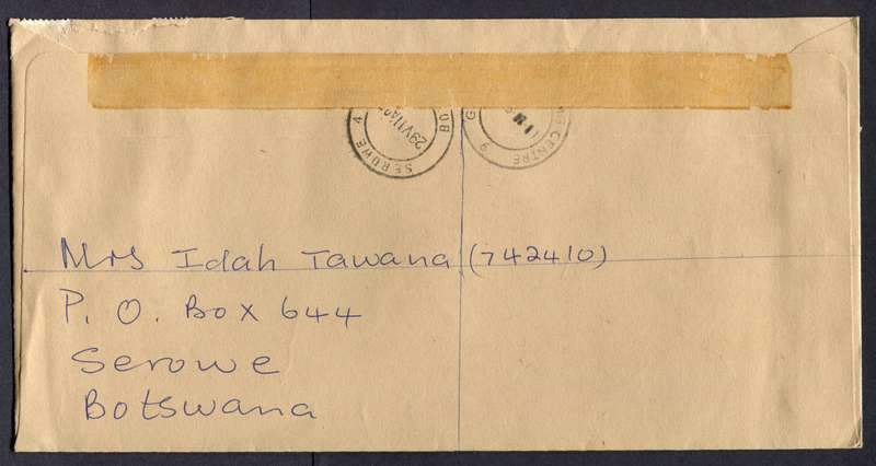 Botswana - "Maxi" Size Registered Cover