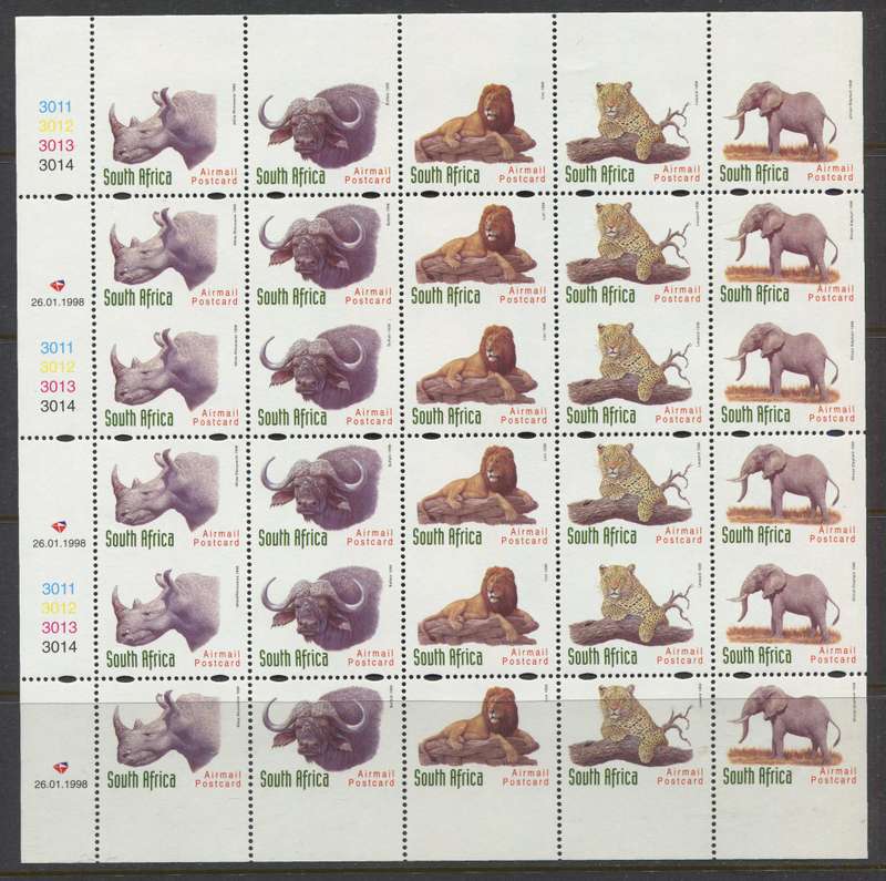 RSA - Uncut Sheet of 30 - 1998  - MNH
