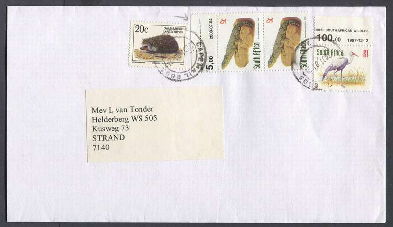 RSA - 2000 - 5c With Inscription In The Margin Partially Missing - Used On Cover