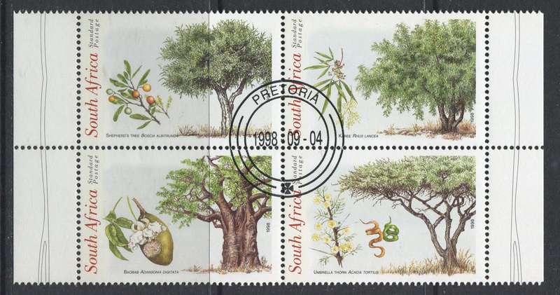 RSA - Block Of 4 - 1998 - Used(CTO)