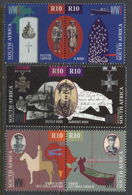 RSA - Set of 6 As Singles - 2014 - MNH