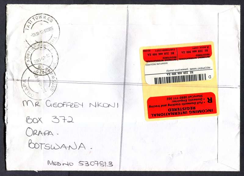 Botswana - B5 Size Registered Cover