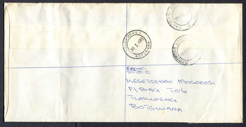 Botswana - "Maxi" Size Registered Cover