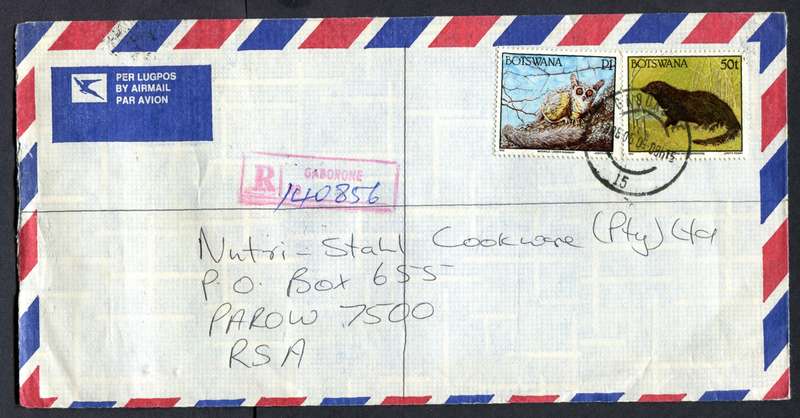 Botswana - "Maxi" Size Registered Cover