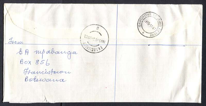 Botswana - "Maxi" Size Registered Cover