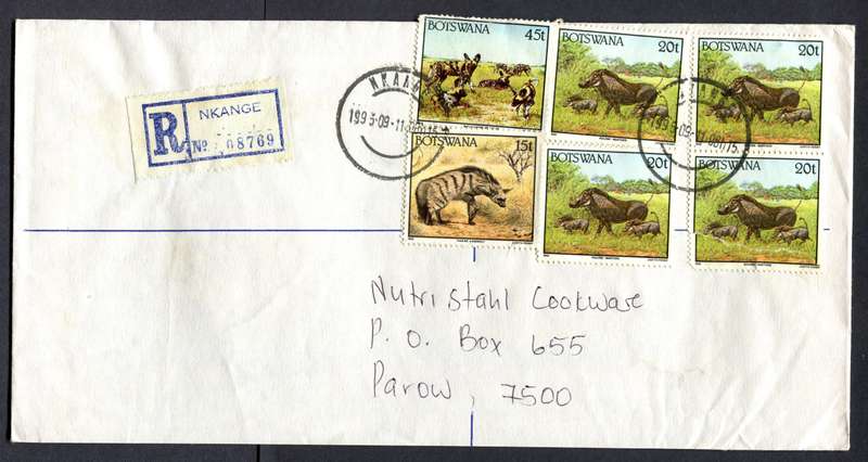 Botswana - "Maxi" Size Registered Cover
