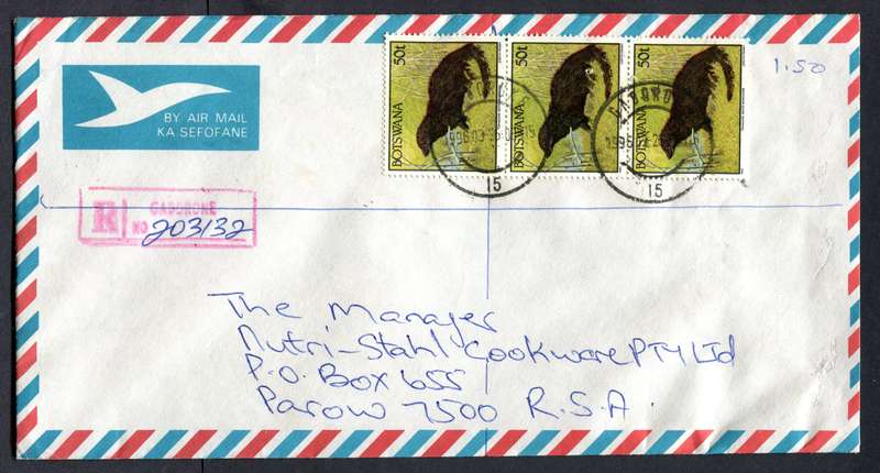 Botswana - "Maxi" Size Registered Cover