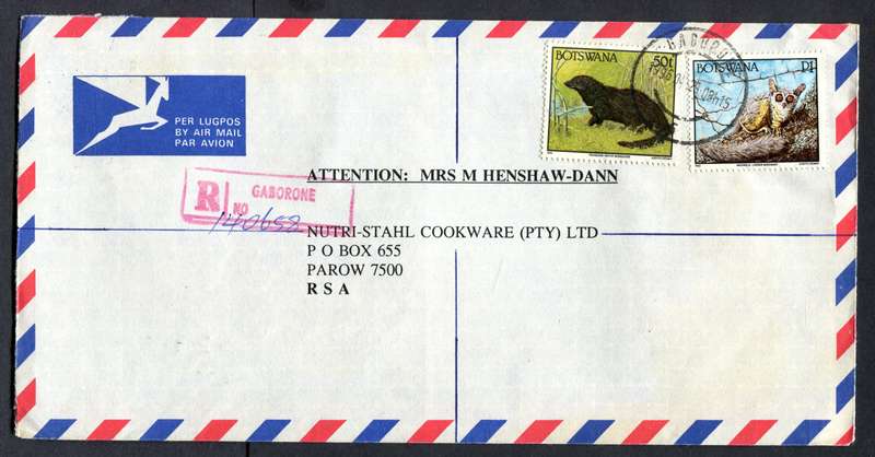 Botswana - "Maxi" Size Registered Cover