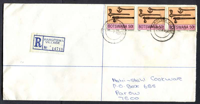 Botswana - "Maxi" Size Registered Cover