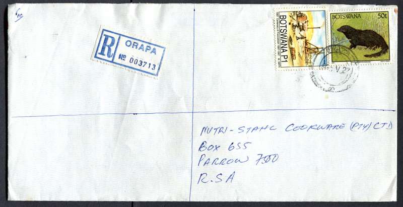 Botswana - "Maxi" Size Registered Cover