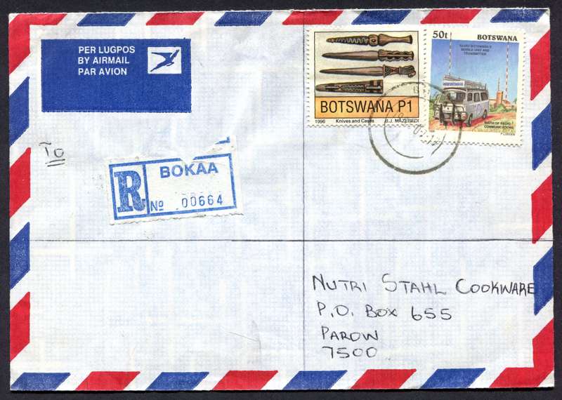 Botswana - Small Size Registered Cover