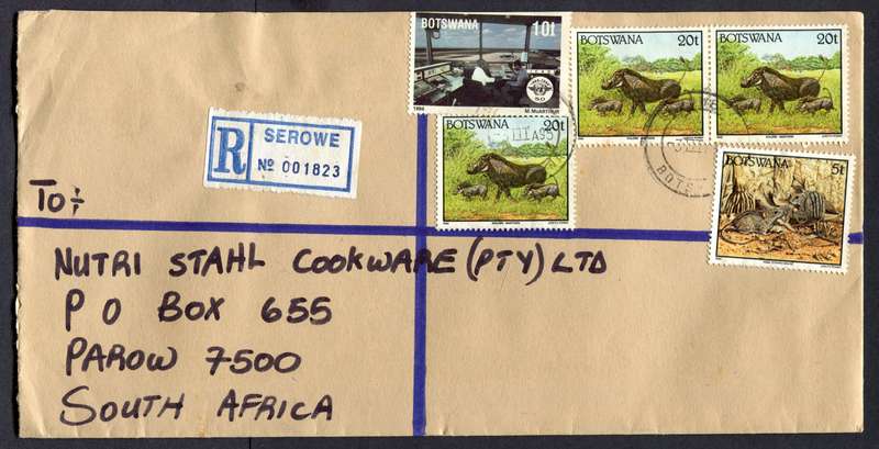Botswana - "Maxi" Size Registered Cover
