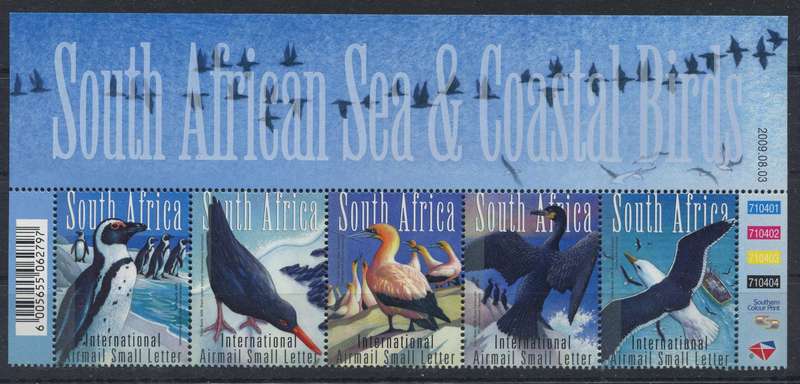 RSA - Birds - Strip of 5 - 2009 - MNH