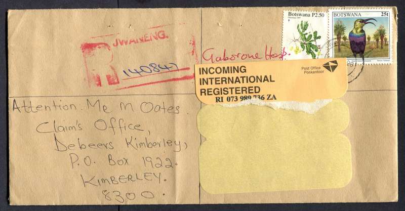 Botswana - "Maxi" Size Registered Cover
