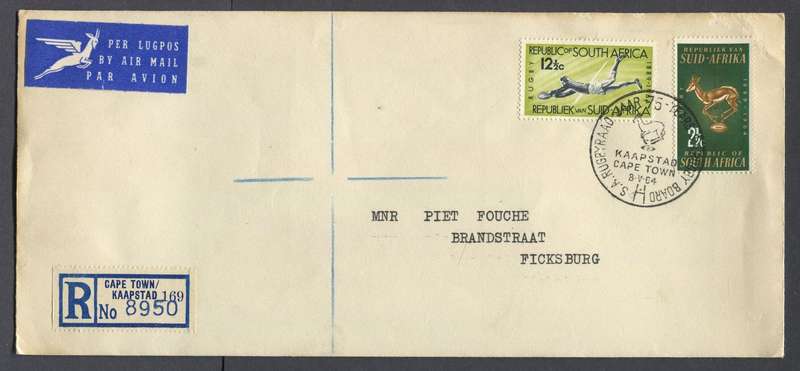 RSA - Cover Registered At Cape Town Post Office