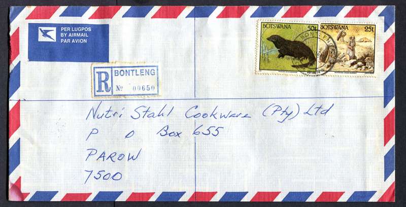 Botswana - "Maxi" Size Registered Cover