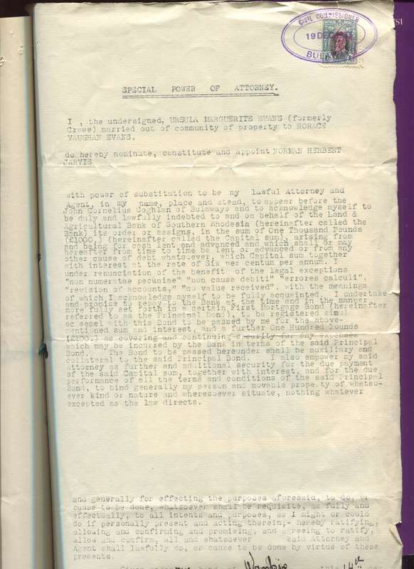 Southern Rhodesia - Revenue Document
