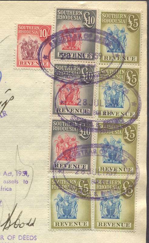 Southern Rhodesia - Revenue Document