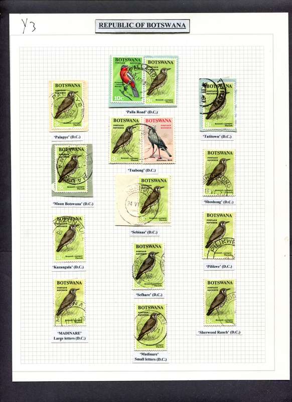 Botswana - 15 Stamps Mounted(Hinged) on Album Page