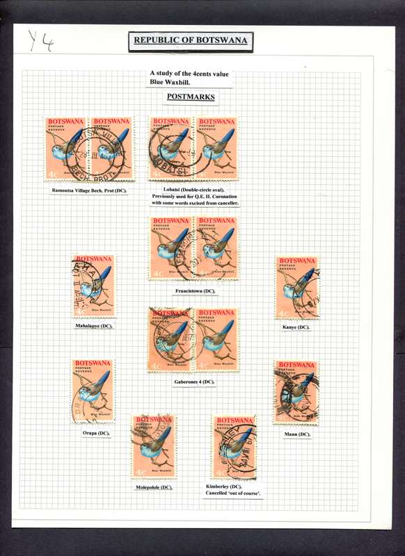 Botswana - 14 Stamps Mounted(Hinged) on Album Page