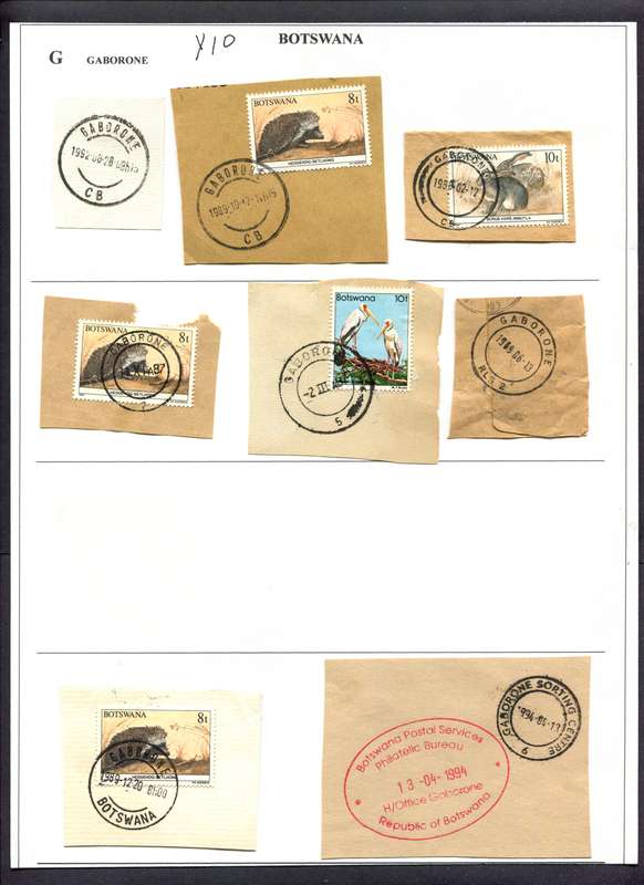 Botswana - 8 Pieces Mounted(Hinged) on Album Page