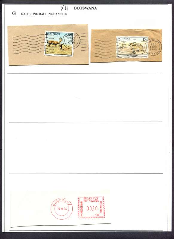 Botswana - 3 Pieces Mounted(Hinged) on Album Page
