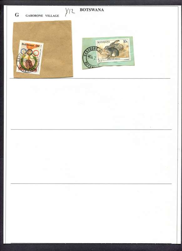 Botswana - 2 Pieces Mounted(Hinged) on Album Page