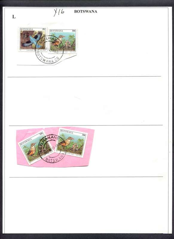Botswana - 2 Pieces Mounted(Hinged) on Album Page