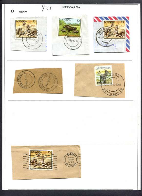 Botswana - 6 Pieces Mounted(Hinged) on Album Page