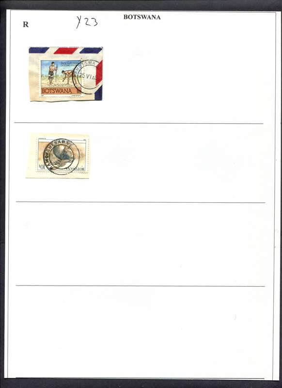 Botswana - 2 Pieces Mounted(Hinged) on Album Page