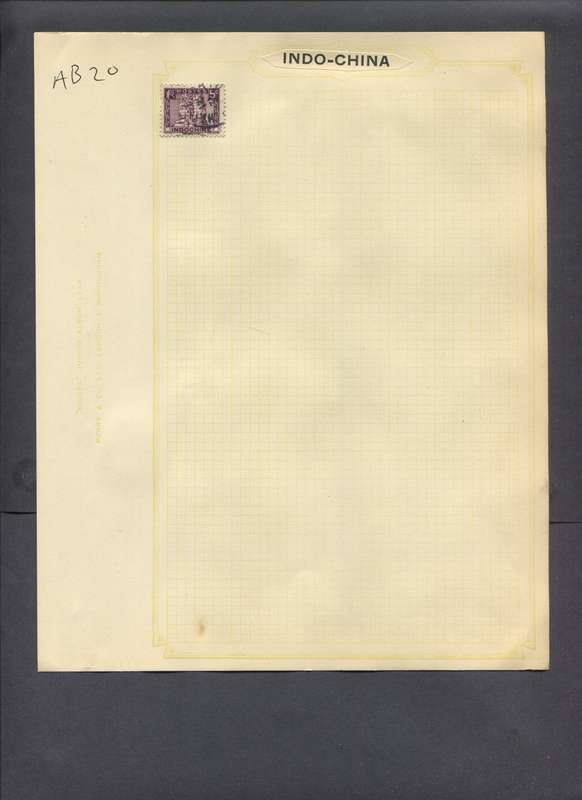 Indo China - 1 Stamp Mounted On Old Album Page