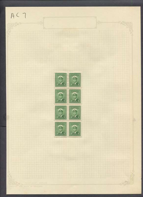 Canada - 8 Stamps Mounted On Old Album Page