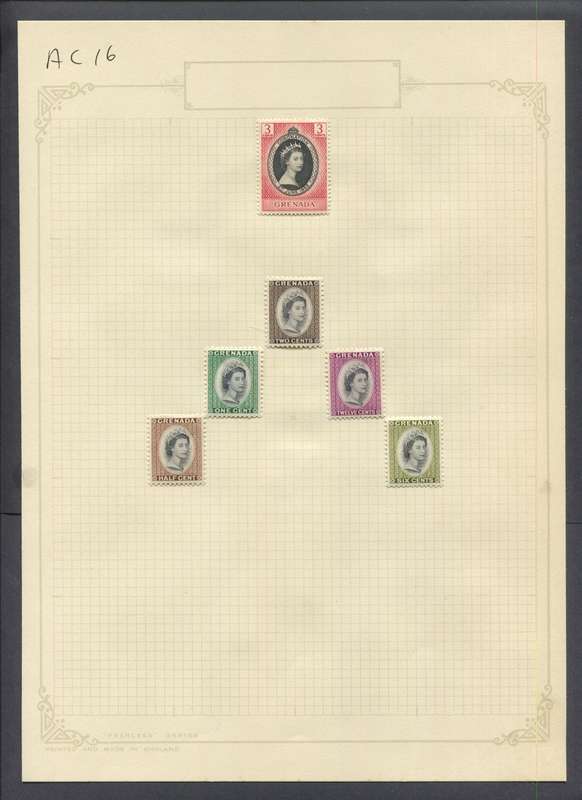 Grenada - 6 Stamps Mounted On Old Album Page