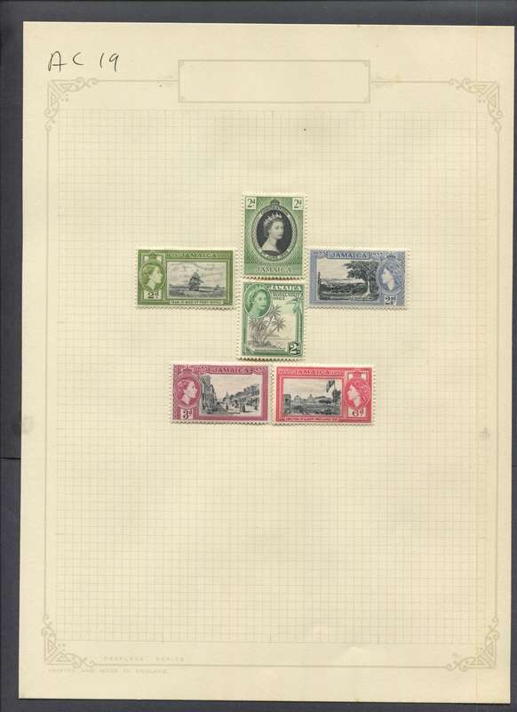 Jamaica - 6 Stamps Mounted On Old Album Page