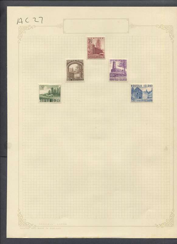 Norfolk Island - 5 Stamps Mounted On Old Album Page