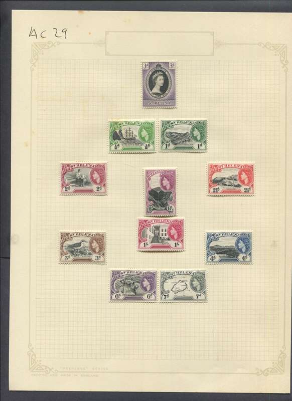 St. Helena - 11 Stamps Mounted On Old Album Page