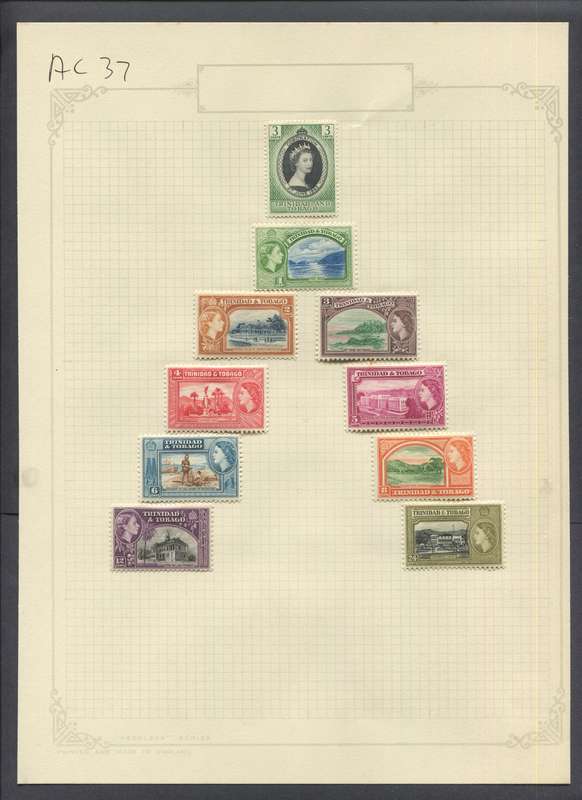 Trinidad and Tobago - 10 Stamps Mounted On Old Album Page