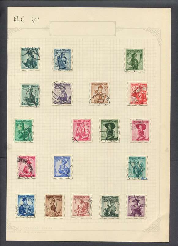 Austria - 19 Stamps Mounted On Old Album Page