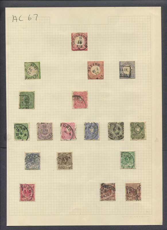 Germany - 18 Stamps Mounted On Old Album Page