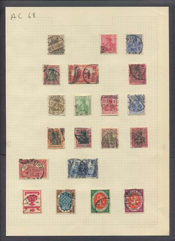 Germany - 20 Stamps Mounted On Old Album Page