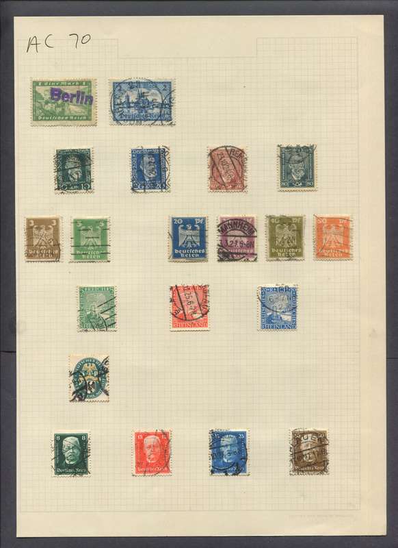Germany - 20 Stamps Mounted On Old Album Page