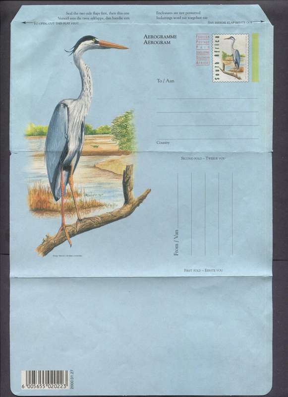 RSA - Aerogram - Dated 2000.01.27