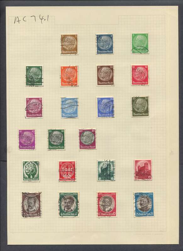 Germany - 22 Stamps Mounted On Old Album Page