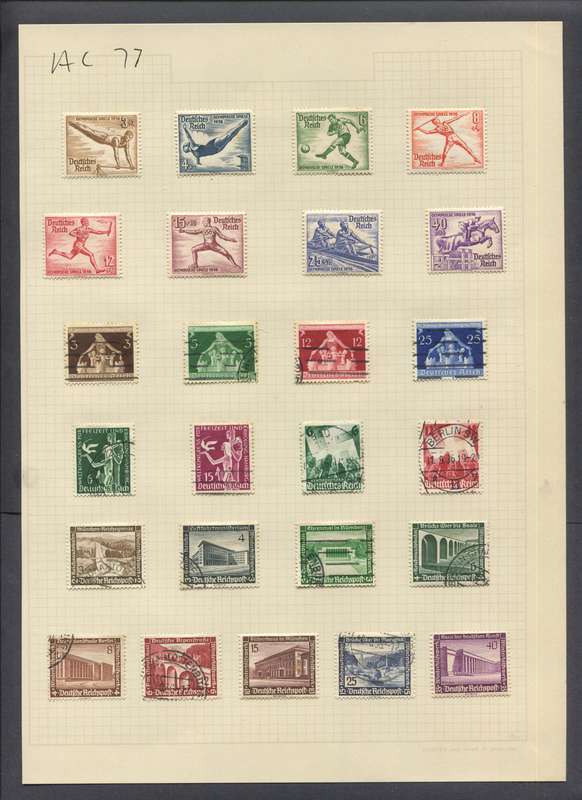 Germany - 25 Stamps Mounted On Old Album Page