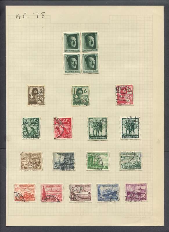 Germany - 20 Stamps Mounted On Old Album Page