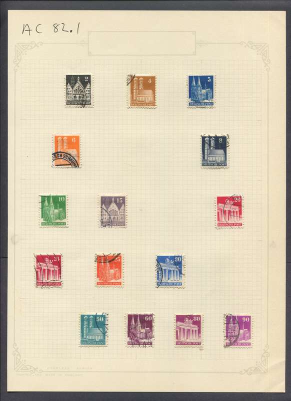 Germany - 15 Stamps Mounted On Old Album Page