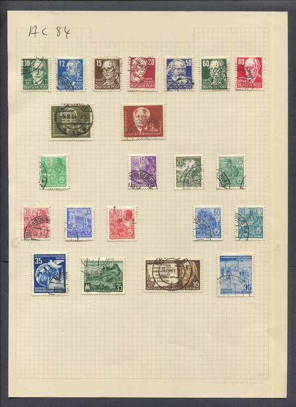 Germany - 22 Stamps Mounted On Old Album Page