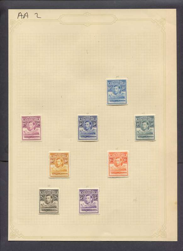 Basutoland - 8 Stamps Mounted(Hinged) on Old Album Page